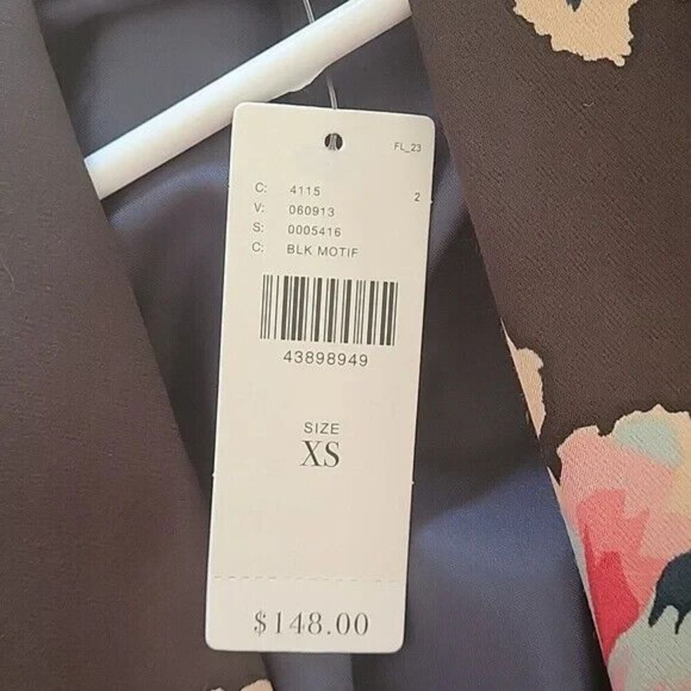 Anthropologie ett:twa Floral Tavie open front satin blazer, sz XS New with Tags - Picture 9 of 11
